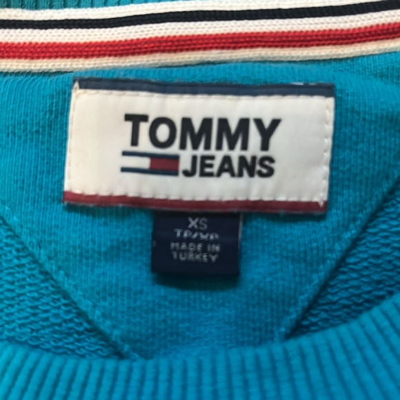 Tommy Hilfiger Crewneck Sweater - Women’s Teal Blue Pull Over Sweater Jumper - Picture 11 of 11